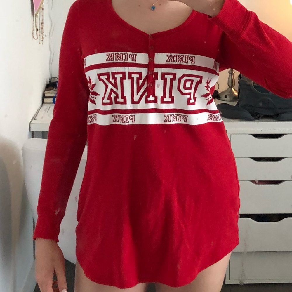 Pink Waffeled Night Shirt/Dress